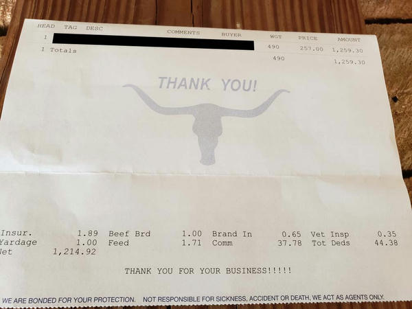 auction receipt